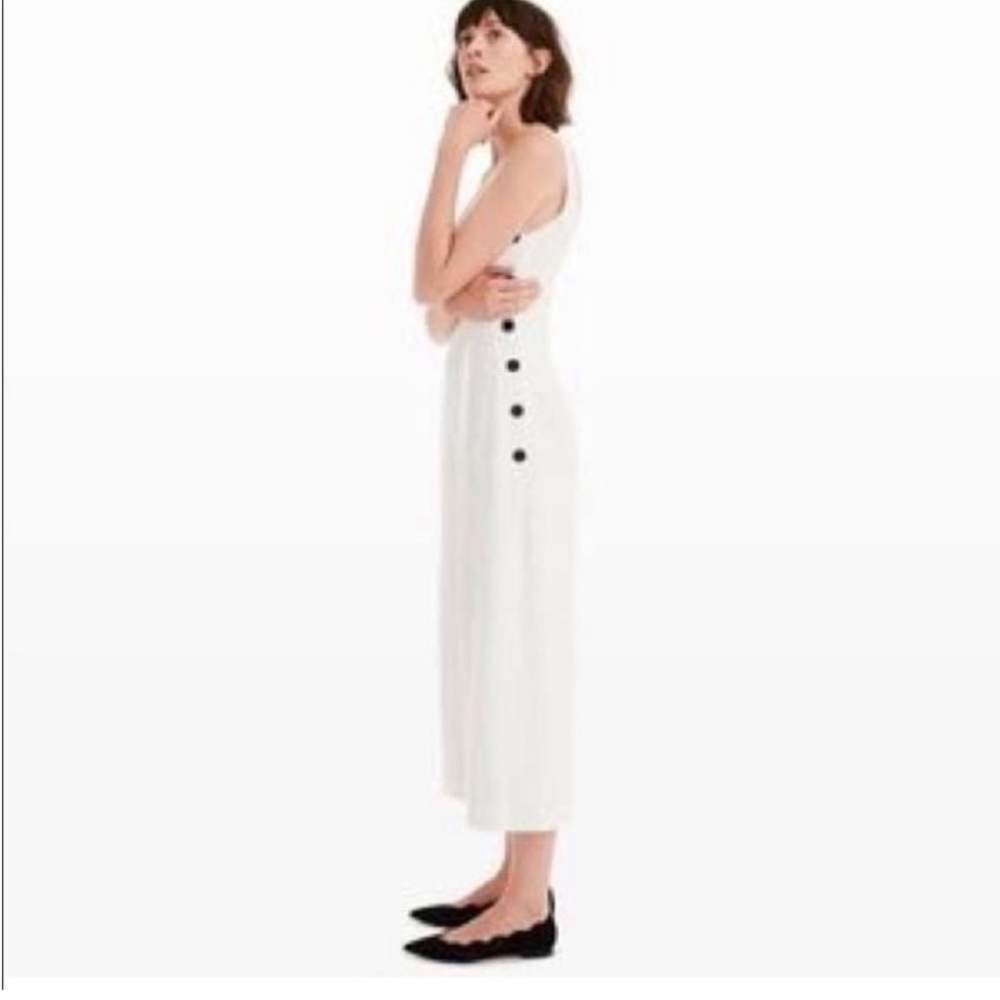 Club Monaco White Linen Blend Jumpsuit Size 0